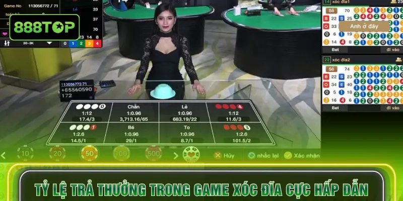 Tỷ lệ trả thưởng trong game xóc đĩa cực hấp dẫn